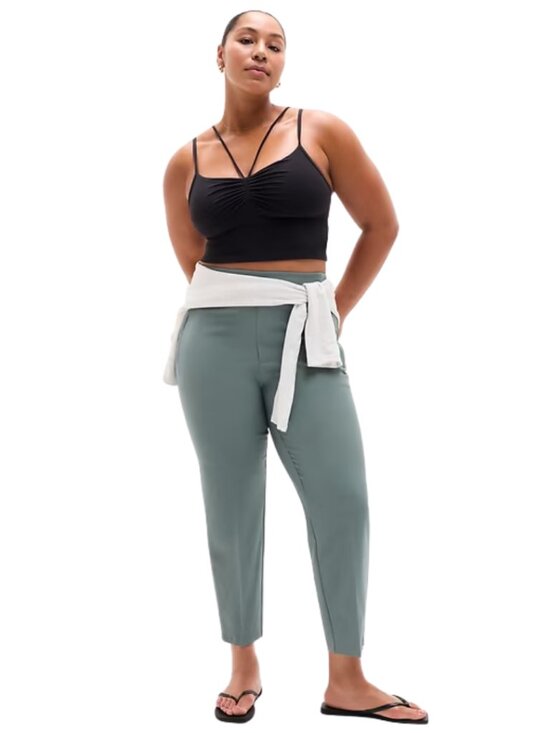 Athleta Pants - Athleta Endless High Rise Pant Botanical Bluish Gray Size 10P Petite